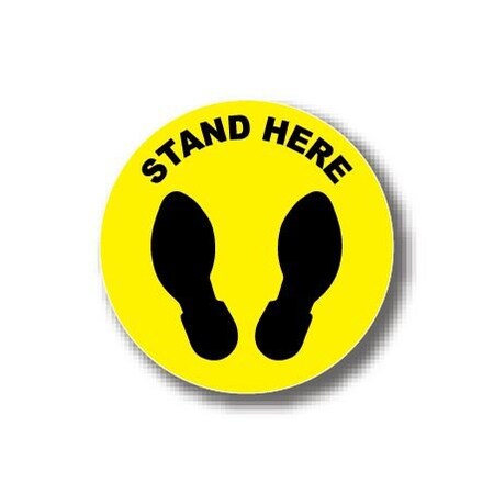 Ergomat 32in CIRCLE SIGNS Stand Here DSV-SIGN 1024 #6227 -UEN